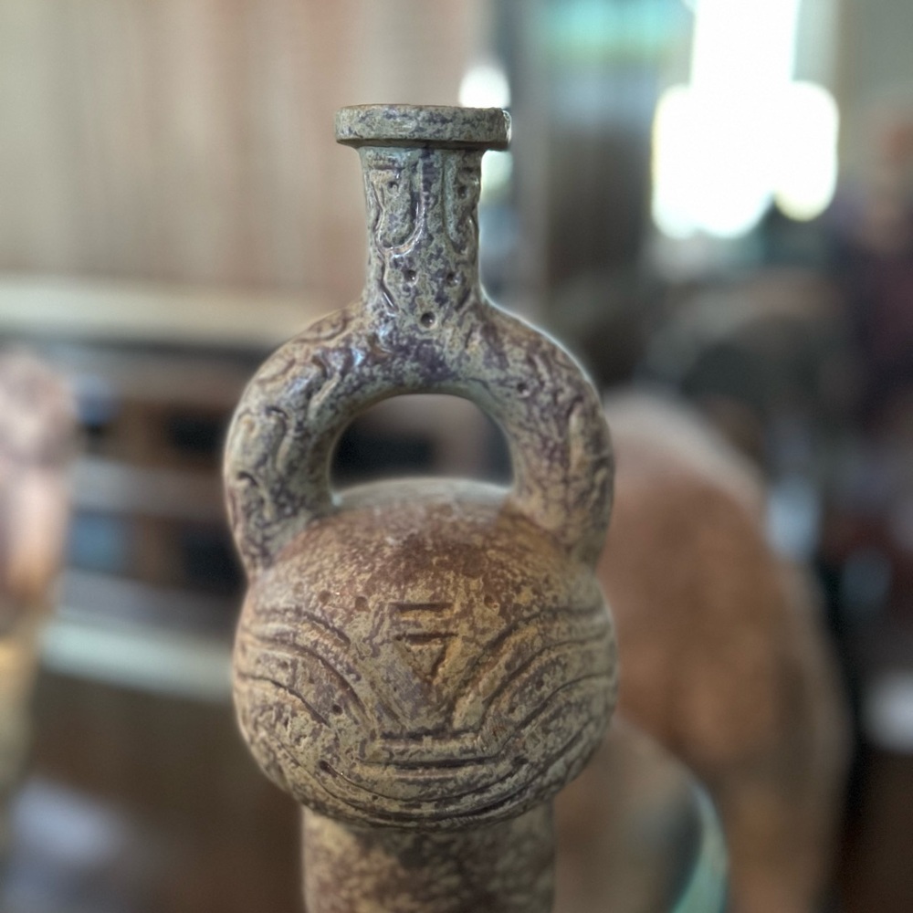 Rustic Brown Ceramic Sculpture